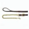 Mackey Classic Leather Lead With Chain