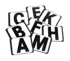 Stubbs Dressage Letters On Plates - Pack Of 8