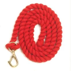 Equisential Walsall Lead Rope -Fournitures Équestres red 1 2